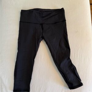 Lululemon Athletica Black Leggings Cropped Athletic Wear
